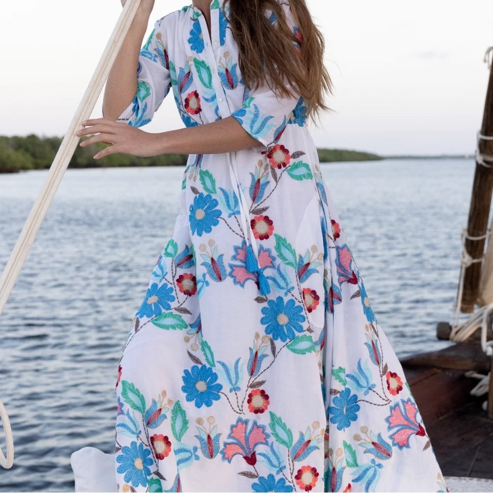 Oliphant Embroidered Floral Dress